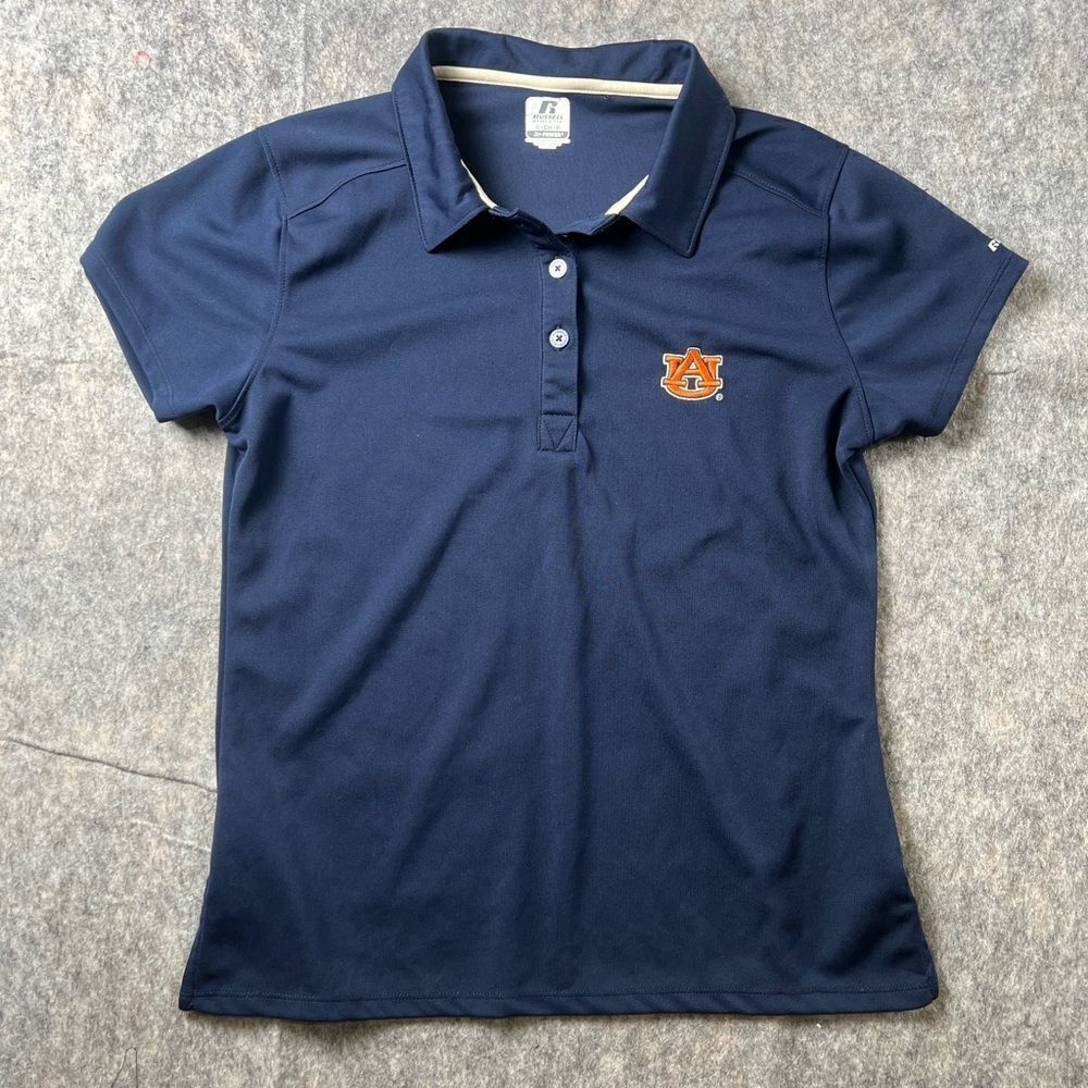 Russell Athletic Dri-Power Polo Shirt Women’s Size Small Navy Auburn Tigers‎